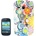 Samsung Galaxy Fame S6810 Blue Flowers Твърд Капак + Протектор