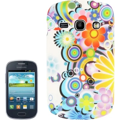 Samsung Galaxy Fame S6810 Blue Flowers Твърд Капак + Протектор