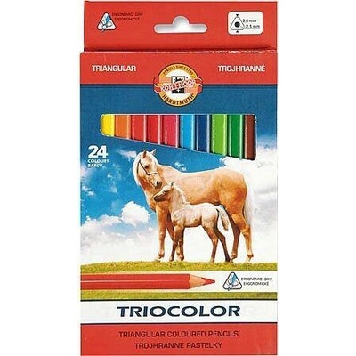 Koh i Noor Tr iocolor Tr 9 mm 3hranné pastelky 24 barev 3144 24
