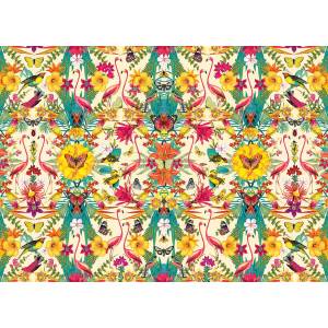 Masterpieces - Puzzle Flamingos collage - 1 000 piese