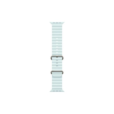 Apple Watch 49mm Band: Ice Blue Ocean Band - Natural Titanium Finish (mxtf3zm/a)