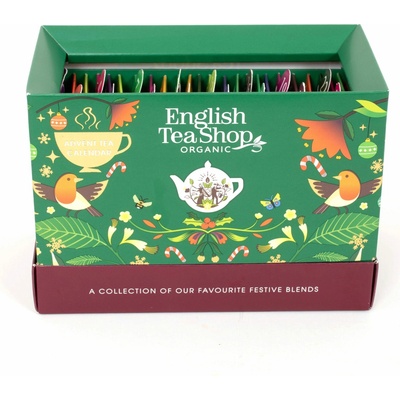 English Tea Shop Organic Tea Advent Calendar "Christmas Countdown" Green - 25 čajových vrecúšok