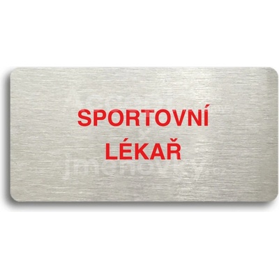 ACCEPT Piktogram SPORTOVNÍ LÉKAŘ - stříbrná tabulka - barevný tisk bez rámečku