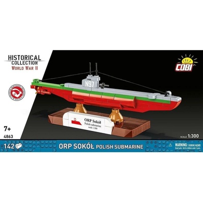Cobi 4863 II WW ORP SOKOL polská ponorkaŁ, 1:300, 142 k