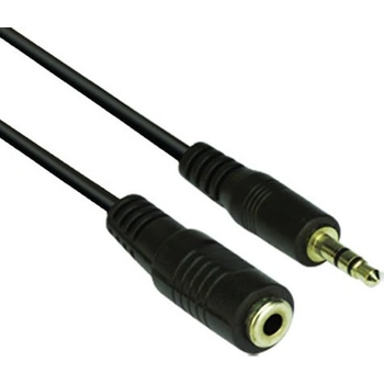 VCOM Аудио Кабел VCom CV202, 3.5mm Jack(м) към 3.5mm Jack(ж), 10m, черен (CV202)