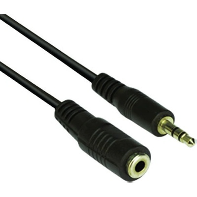 VCOM Аудио Кабел VCom CV202, 3.5mm Jack(м) към 3.5mm Jack(ж), 10m, черен (CV202)