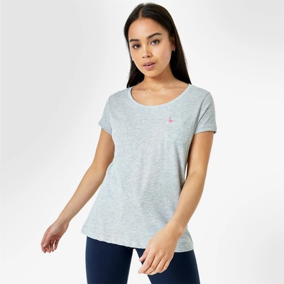 Jack Wills Дамска тениска Jack Wills Fullford Pocket T-Shirt Ladies - Grey Marl