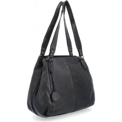 Noelia Bolger dámska kožená kabelka rozšíriteľná na rameno stredná 2102 čierna