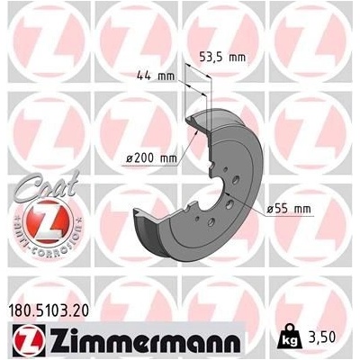 Brzdový buben ZIMMERMANN 180.5103.20 (180510320)