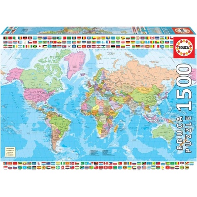 Educa 1500 Pcs The World Map (018500)