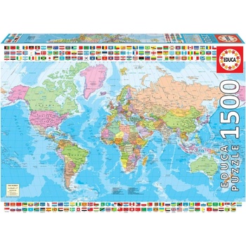 Educa 1500 Pcs The World Map (018500)