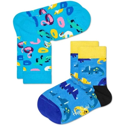 Чорапи Happy socks Poolparty socks 2 pairs - Blue (Multicolor)