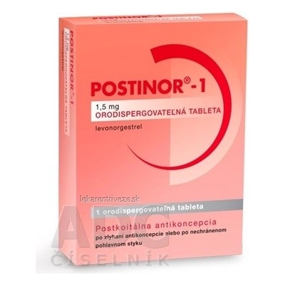 Postinor-1 1,5 mg orodispergovateľná tableta tbl.oro. 1 x 1,5 mg