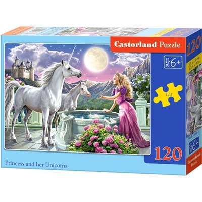 Castorland Princezna s jednorožci 120 dílků