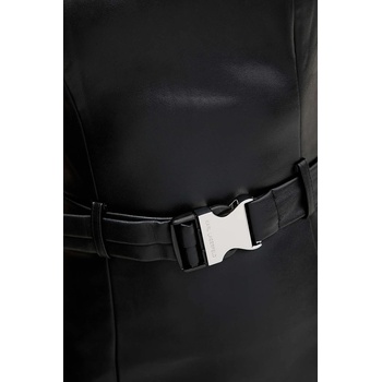 Karl Lagerfeld Jeans Рокля Karl Lagerfeld Jeans в черно среднодълга със стандартна кройка A4W13014 (A4W13014)