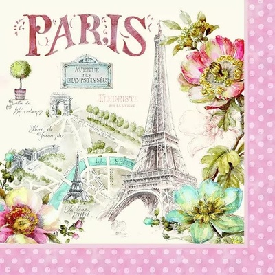 Easy Life Papírový ubrousek Paris Forever 33x33cm 20ks