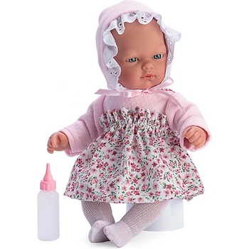Asi Dolls Кукла Asi Dolls - Бебе Оли, с розова шапка и поличка на цветя, 30 cm (456440)