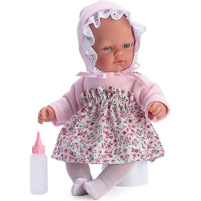 Asi Dolls Кукла Asi Dolls - Бебе Оли, с розова шапка и поличка на цветя, 30 cm (456440)