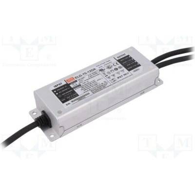 MEAN WELL ELG-75-12DA Napájecí zdroj: spínaný; LED; DALI; 60W; 12VDC; 5A; 100÷305VAC; IP67