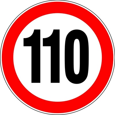 RAFO Samolepka Nejvyšší rychlost 10, 15, 20 - 300, průměr 15 cm Varianta: 110