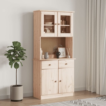 vidaXL Висок шкаф ALTA, 77x35x165 см, борово дърво масив (3187773)