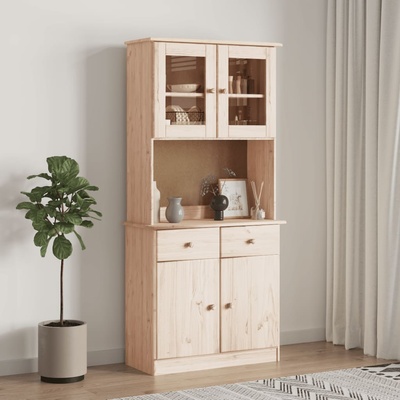 vidaXL Висок шкаф ALTA, 77x35x165 см, борово дърво масив (3187773)