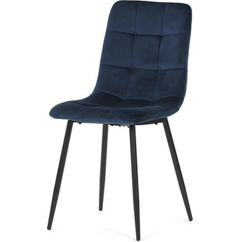 Autronic CT-281 BLUE4 modrá sametová látka nohy černý kov