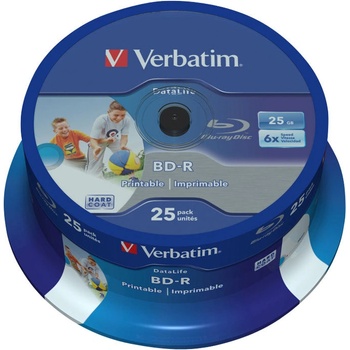 Verbatim BD R Verbatim Datalife SL 6x 25GB IJP 25 Pack комплект (43811)