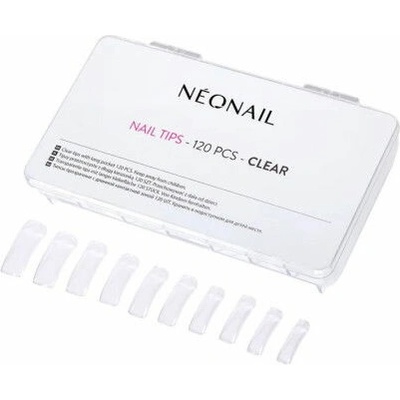 NEONAIL Tipy priehľadné 120 ks s dlhou zarážkou
