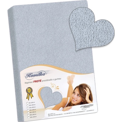 Bellatex prostěradlo froté šedé 180x200