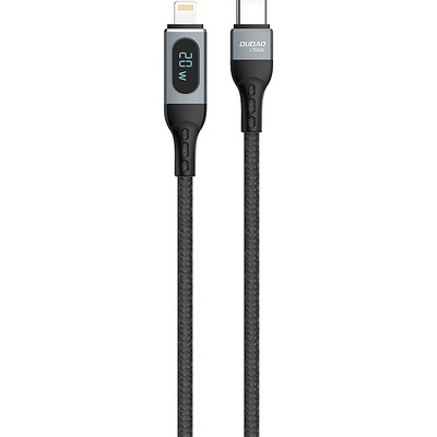 AppleMix Nabíjací kábel DUDAO - USB-C/Lightning - 20W - LCD displej - šnúrka na zavesenie - čierny