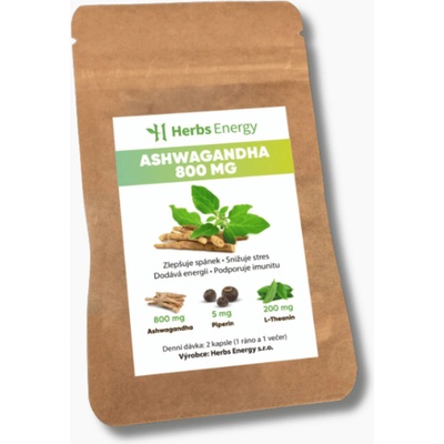 Herbs Energy Ašvaganda extrakt z kořene 800 mg 14 kapslí
