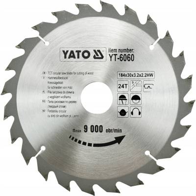 VIDIOVÝ KOTOUČ 184X24TX30 MM YT-6060 YATO