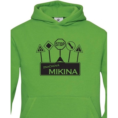 Dětská mikina s vtipným potiskem Značková mikina Zelená