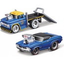 MAISTO muscle Transports 1966 Chevrolet C60 Flatbed 1969 Chevrolet Chevelle SS 396 1:64