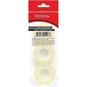 OPTIMA Самозалепваща лента OPTIMA прозрачна 15mmx33m прозрачна 3 броя 29062 (29062)