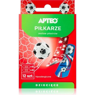 Apteo Náplasti pre deti náplasť na ošetrenie drobných povrchových poranení kože Footballers 12 ks