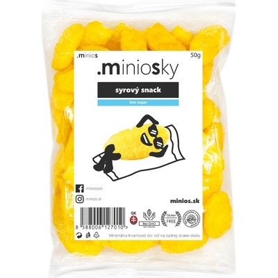 MINIOS Miniosky kukuričné chrumky syrový snack 50 g