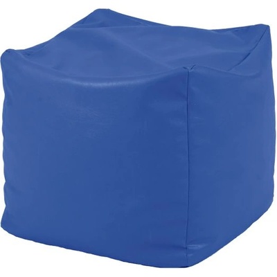 PUFRELAX Пуф, 80л. , Табуретка Куб - Bluemarin, Перящ се калъф, Водоустойчив, Пълнеж от Полистиролни перли (PUF-G-C-PEX-BLM)