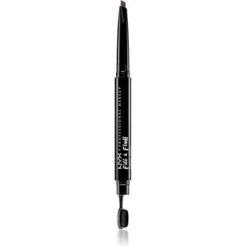 NYX Professional Makeup Fill & Fluff помада за вежди с молив цвят 05 - Ash Brown 0, 2 гр