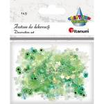 TITANUM Set of beads sequins green 14g mix