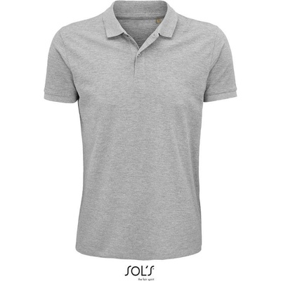 Sol's Planet Men pánske polo z bio bavlny sivé mel.