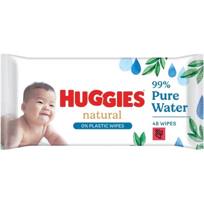 Huggies dětské vlhčené ubrousky Natural Care 48 ks