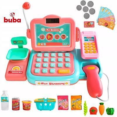 Buba Детски касов апарат с аксесоари Buba Fun Shopping 888G, Розов (NEW023559)