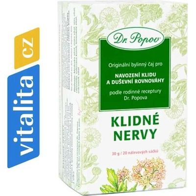 Dr.Popov Čaj Klidné nervy 20 x 1,5 g