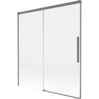Mexen Rox двукрилен плъзгащ се параван за вана 150 x 150 см, прозрачен, gun metal (8C9-150-001-95-00)
