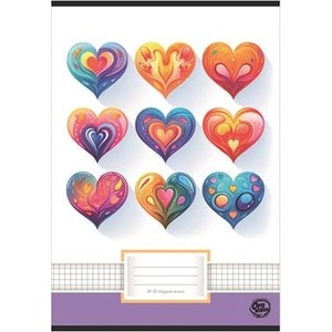 OPTISCHOOL Тетрадка, с телбод, A4, каре, 32 листа, OPTISCHOOL, A4 „87-32, „Love 27I8732-013 (27I8732-013)