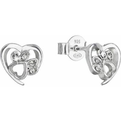 Pavona stříbrné pecky s krystaly Swarovski psí tlapky 31307.1