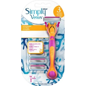 Gillette Simply Venus дамска самобръсначка 1 дръжка с 3 ножчета