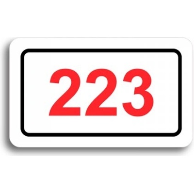 ACCEPT Číslo na dveře - typ 02 (50x30mm) - bílá tabulka - barevný tisk